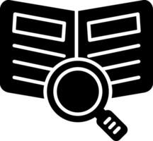 Research Glyph Icon vector
