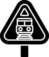 Railway Glyph Icon vector
