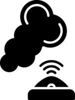 Smoke Sensor Glyph Icon vector