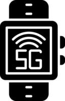 Smartwatch Glyph Icon vector
