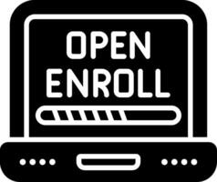 Open Enrollment Glyph Icon vector