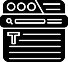 Text Formatting Glyph Icon vector