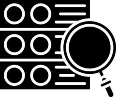 Search Data Glyph Icon vector