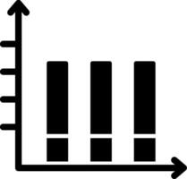 Bar Chart Glyph Icon vector