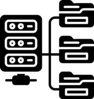 Database Glyph Icon vector