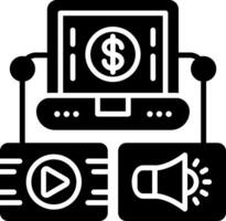 Digital Asset Management Glyph Icon vector