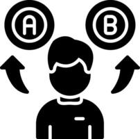 Decision Making Glyph Icon vector