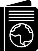 Guide Book Glyph Icon vector