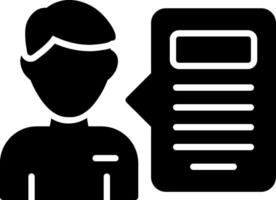 Interview Glyph Icon vector