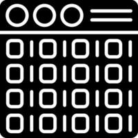 Binary Glyph Icon vector