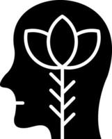 Mindfulness Glyph Icon vector