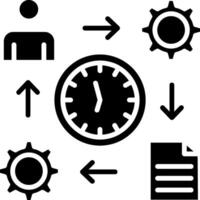 Process Glyph Icon vector
