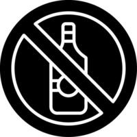 No Beer Glyph Icon vector