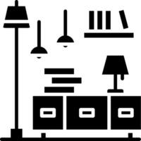 Side Table Glyph Icon vector