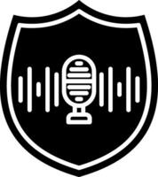 Voice Recognition Glyph Icon vector