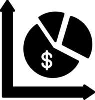 Pie Chart Glyph Icon vector