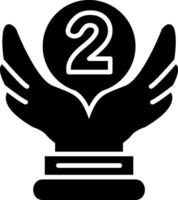 2nd Prize Glyph Icon vector