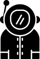 Astronaut Glyph Icon vector