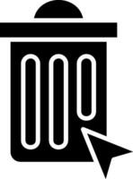 Bin Glyph Icon vector