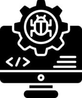 bug Glyph Icon vector