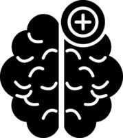 Brain Glyph Icon vector