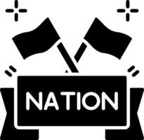 Nations Day Glyph Icon vector