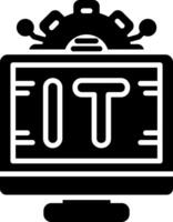 Information Technology Glyph Icon vector