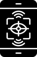 Eye Tracking Glyph Icon vector