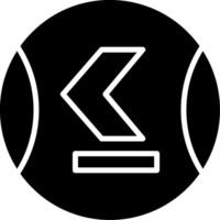 Less Than Glyph Icon vector