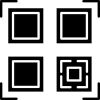 Qr Code Scan Glyph Icon vector