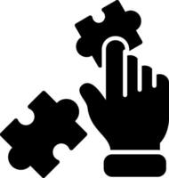 Puzzle Glyph Icon vector