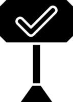 Signboard Glyph Icon vector