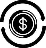 Return On Investment Glyph Icon vector