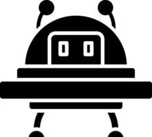 Spaceship Glyph Icon vector