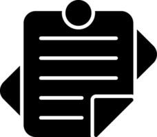 Sticky Notes Glyph Icon vector