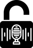 Voice Recognition Glyph Icon vector