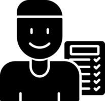 To Do List Glyph Icon vector