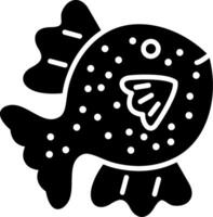 Yellow Boxfish Glyph Icon vector