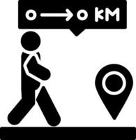 Walking Glyph Icon vector