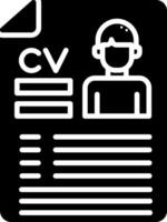 CV Glyph Icon vector