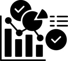 Inferential Statistics Glyph Icon vector