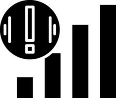 No Signal Glyph Icon vector
