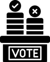 Recount Glyph Icon vector