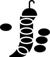 reen Beans Glyph Icon vector