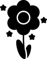 Peony Glyph Icon vector