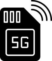Simcard Glyph Icon vector