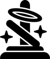 Ring Toss Glyph Icon vector