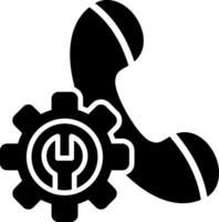 Technical Support Glyph Icon vector