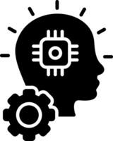 AI Glyph Icon vector