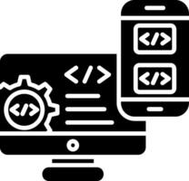 app development Glyph Icon vector